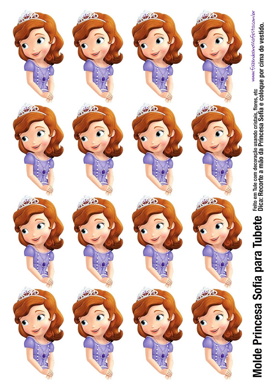 Sofia The First Free Printable Centerpieces Oh My Fiesta In English