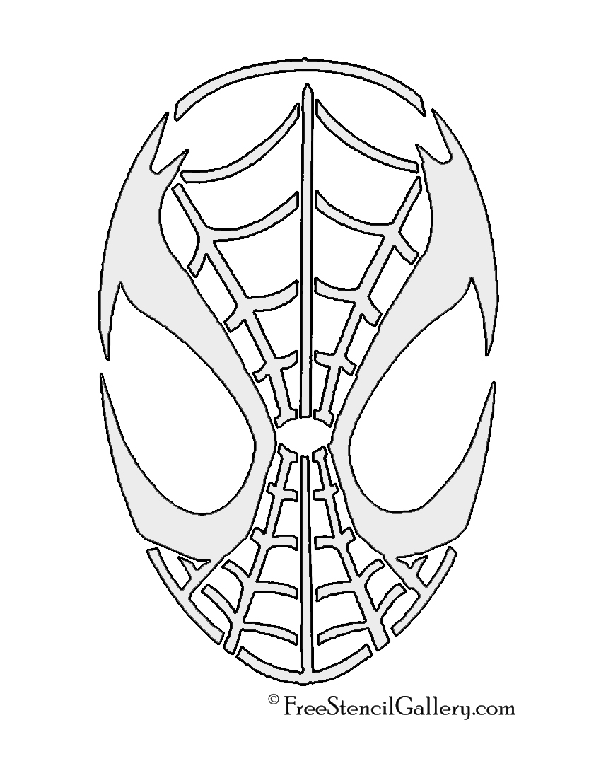 Spiderman Mask Stencil Free Stencil Gallery