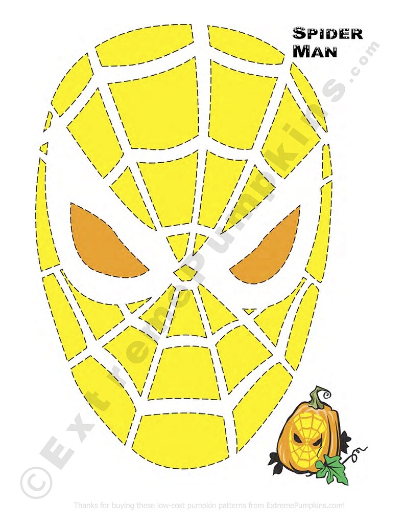 Spiderman Pumpkin Pattern Pumpkin Carving Pattern Spider Flickr