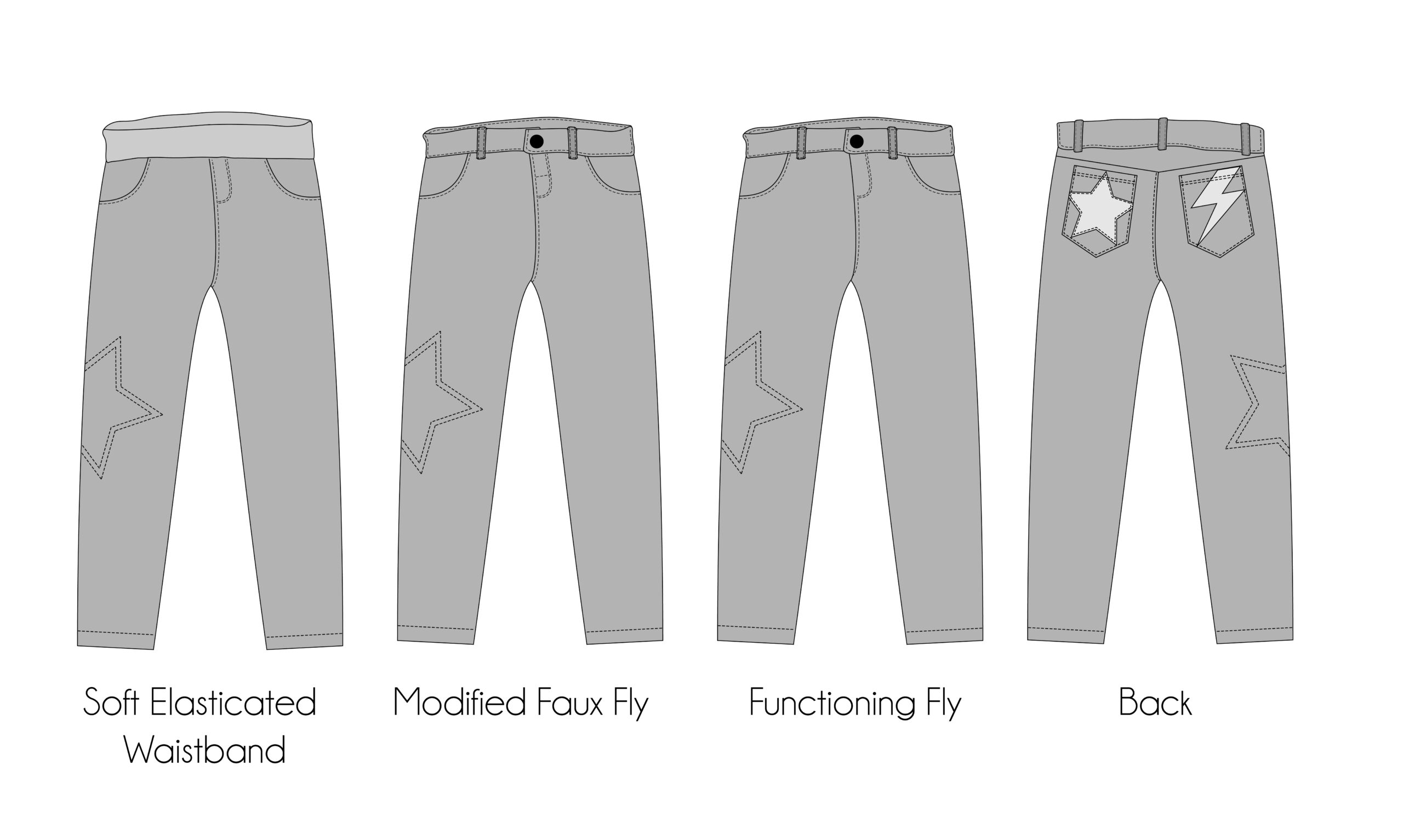 Star Child Skinny Jeans Sewing Pattern Waves Wild