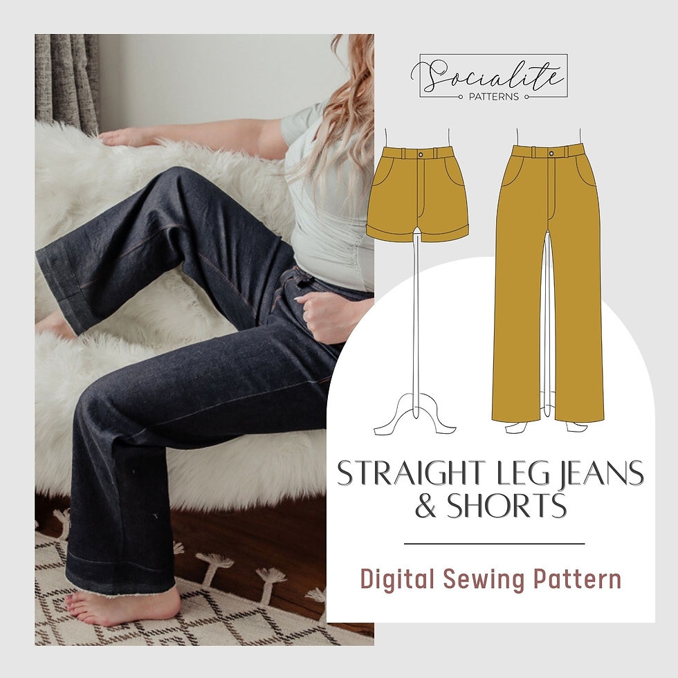 Slim Jeans Sewing Pattern Printable