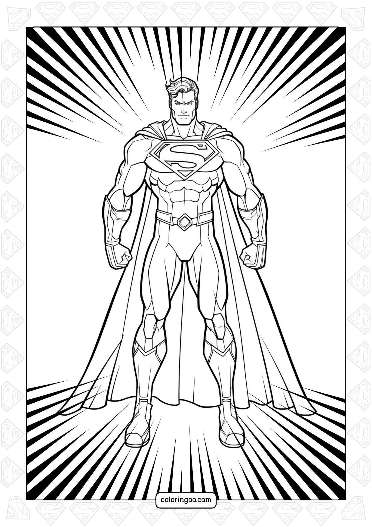 Superman Free Coloring Pages Printable