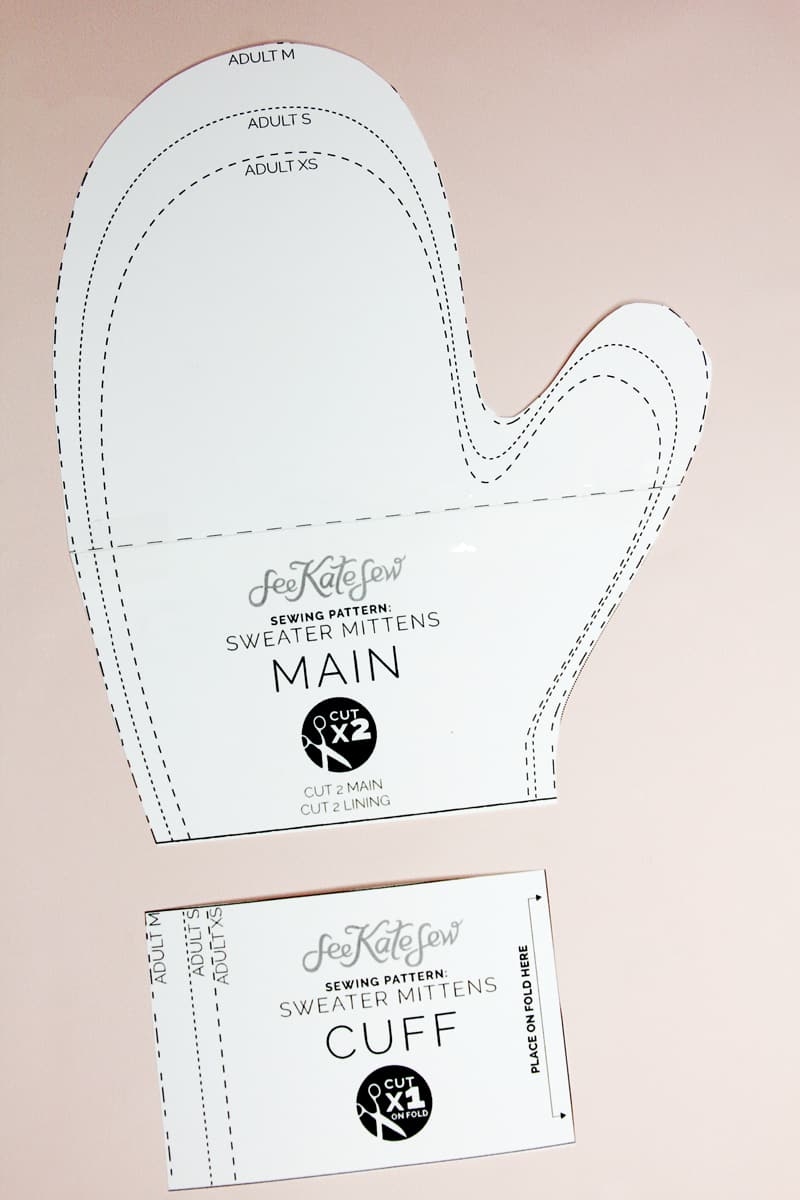 Mittens Pattern Cut Out Printable