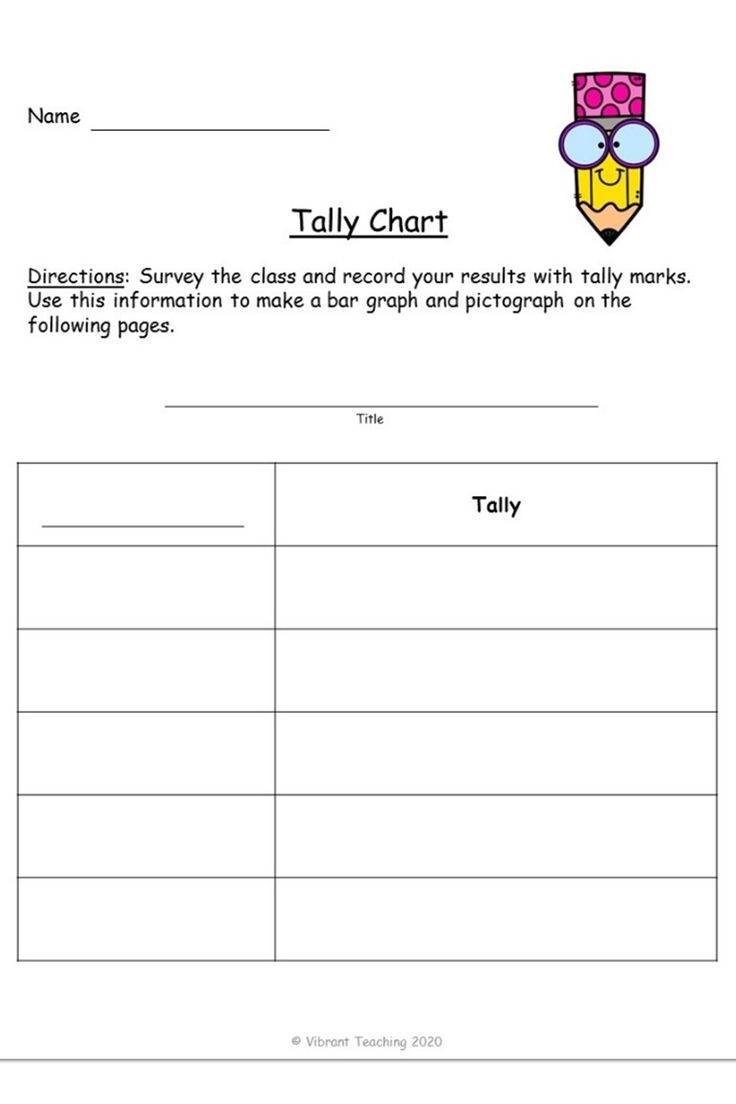 Tally Chart Graphing Template