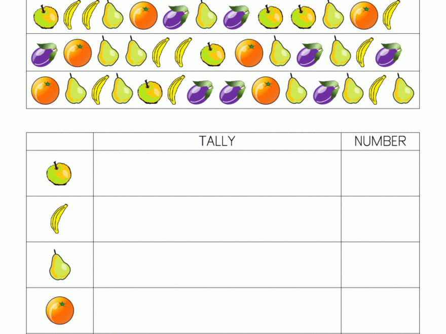 Tally Chart Worksheets