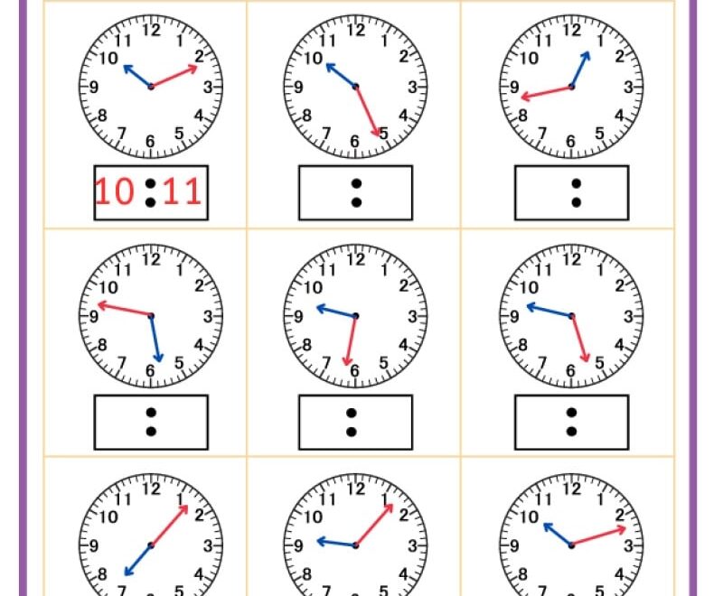 Telling Time Worksheets