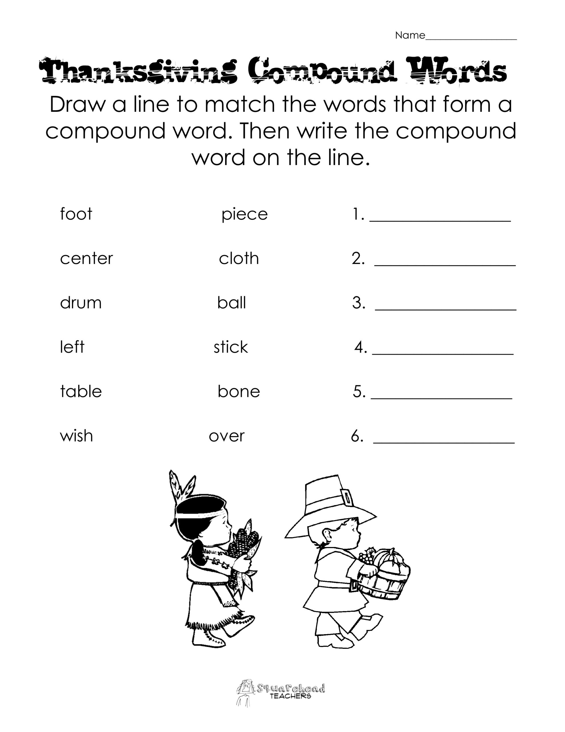 Free Printable Compound Words Worksheets For Second Grade