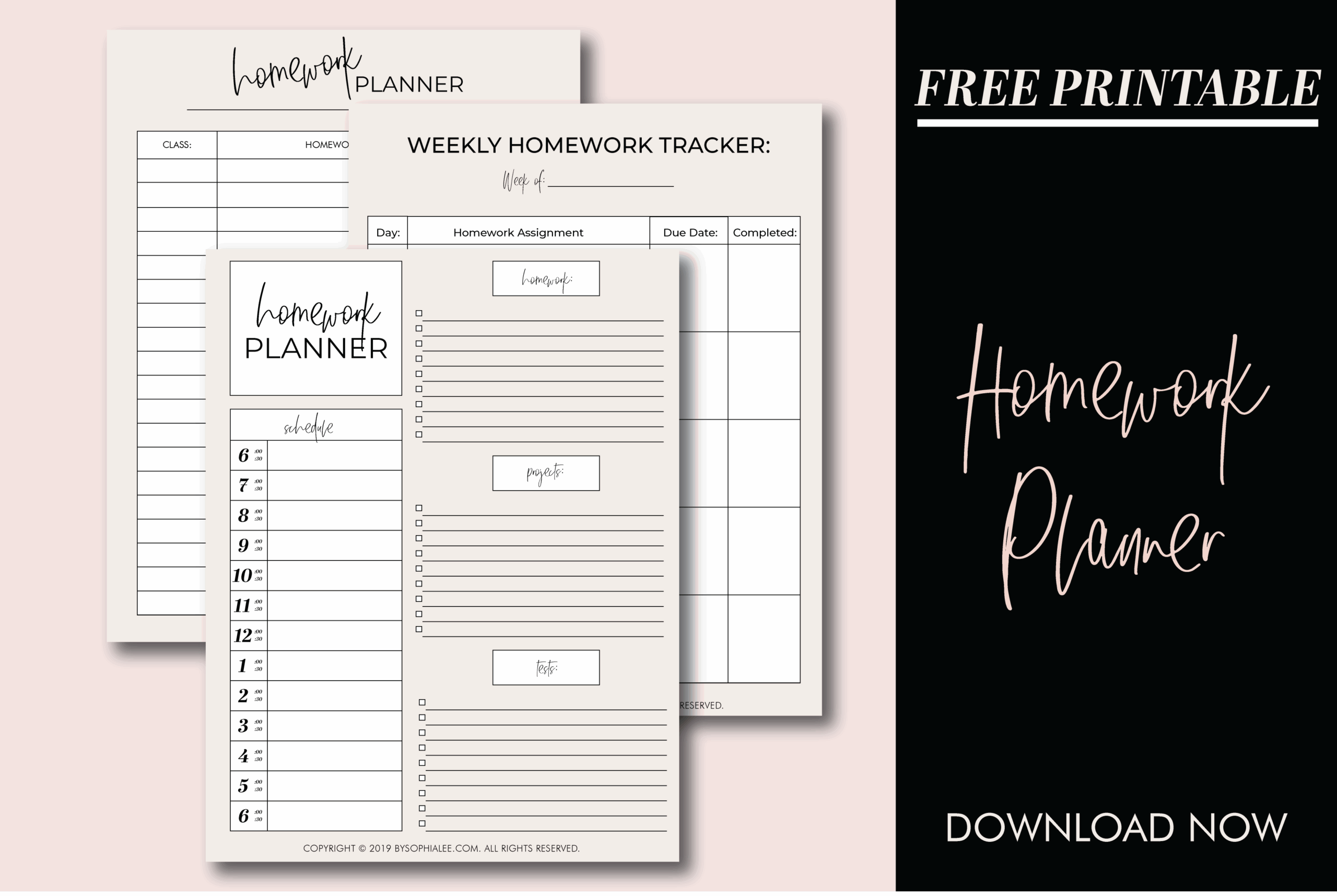 College Student Planner Printable Free
