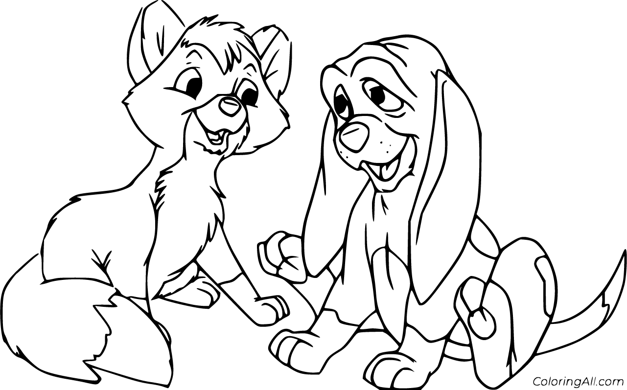 The Fox And The Hound Coloring Pages 22 Free Printables ColoringAll
