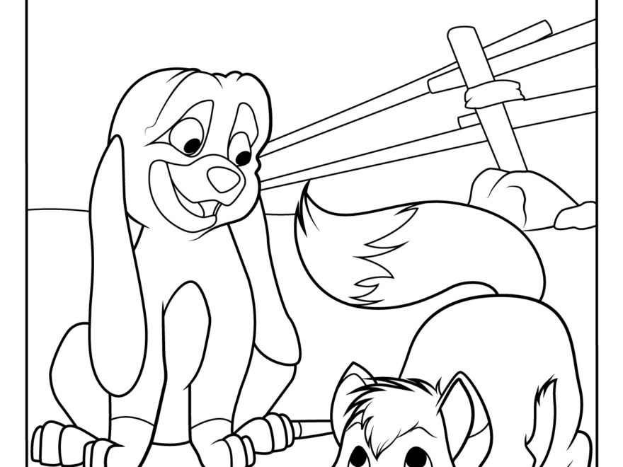 The Fox And The Hound Coloring Pages Free Printable PDFs WakeTheKids