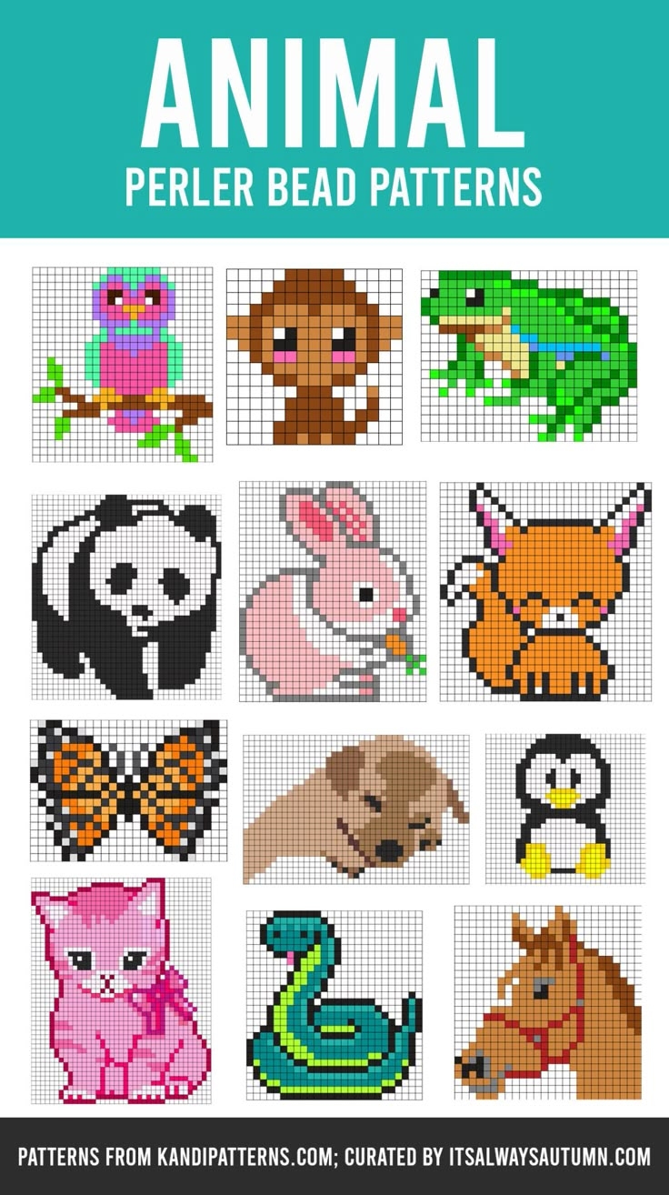 The GIANT List Of Perler Bead Patterns fuse Beads Melty Beads 