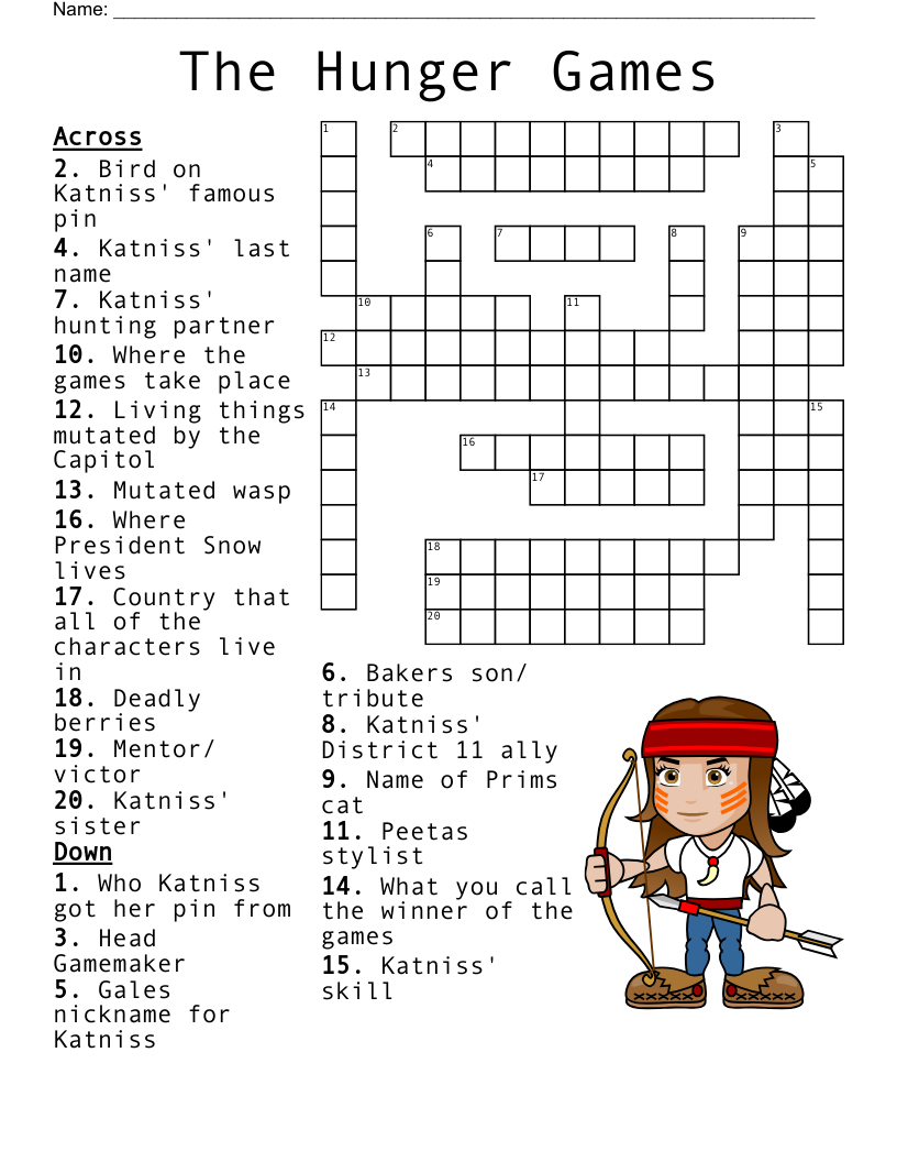 The Hunger Games Crossword WordMint