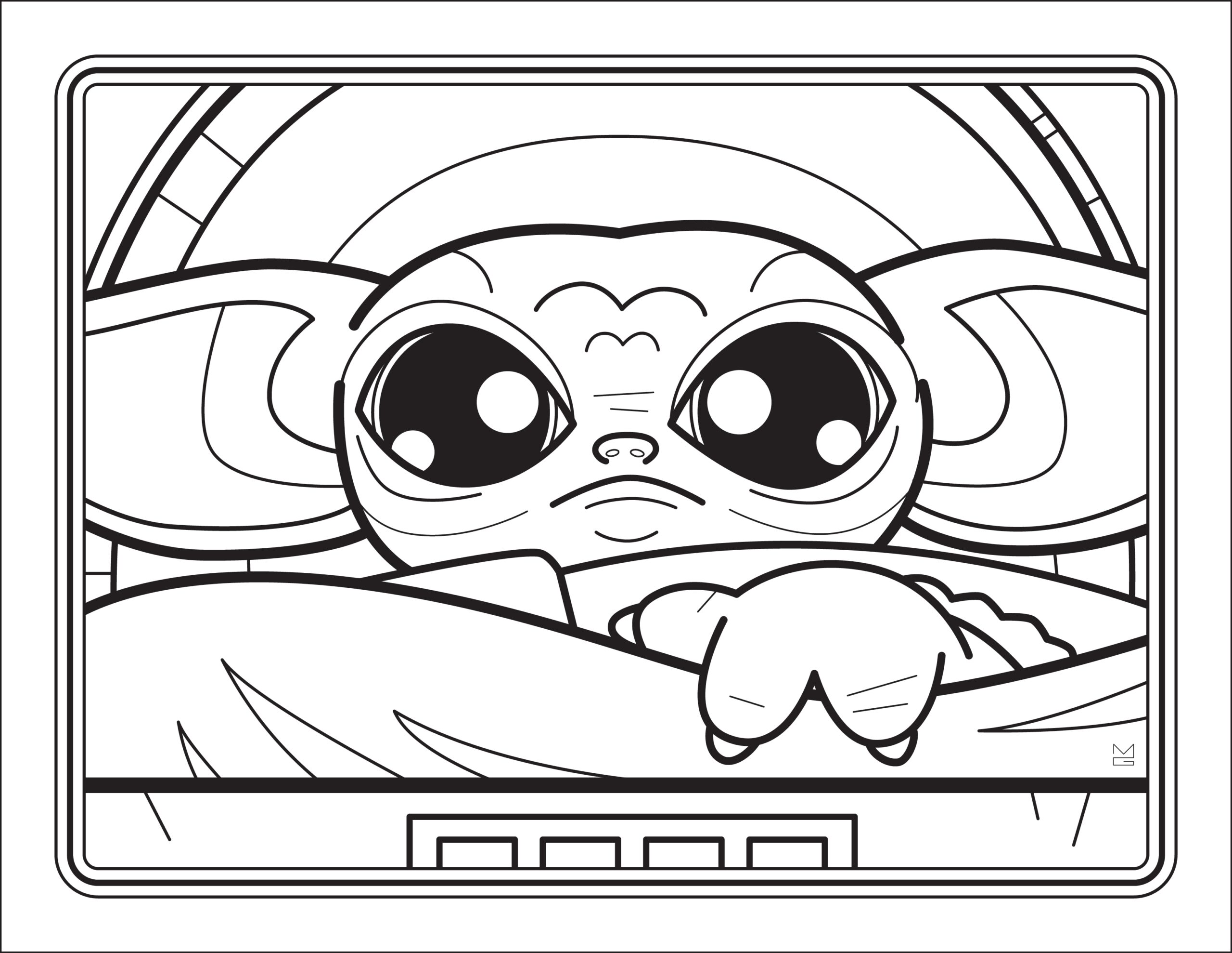 Free Printable Baby Yoda Coloring Pages