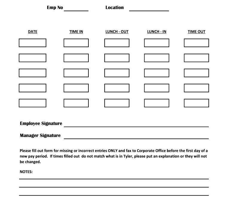 Time Card Adjustment Form Fill Online Printable Fillable Blank PdfFiller