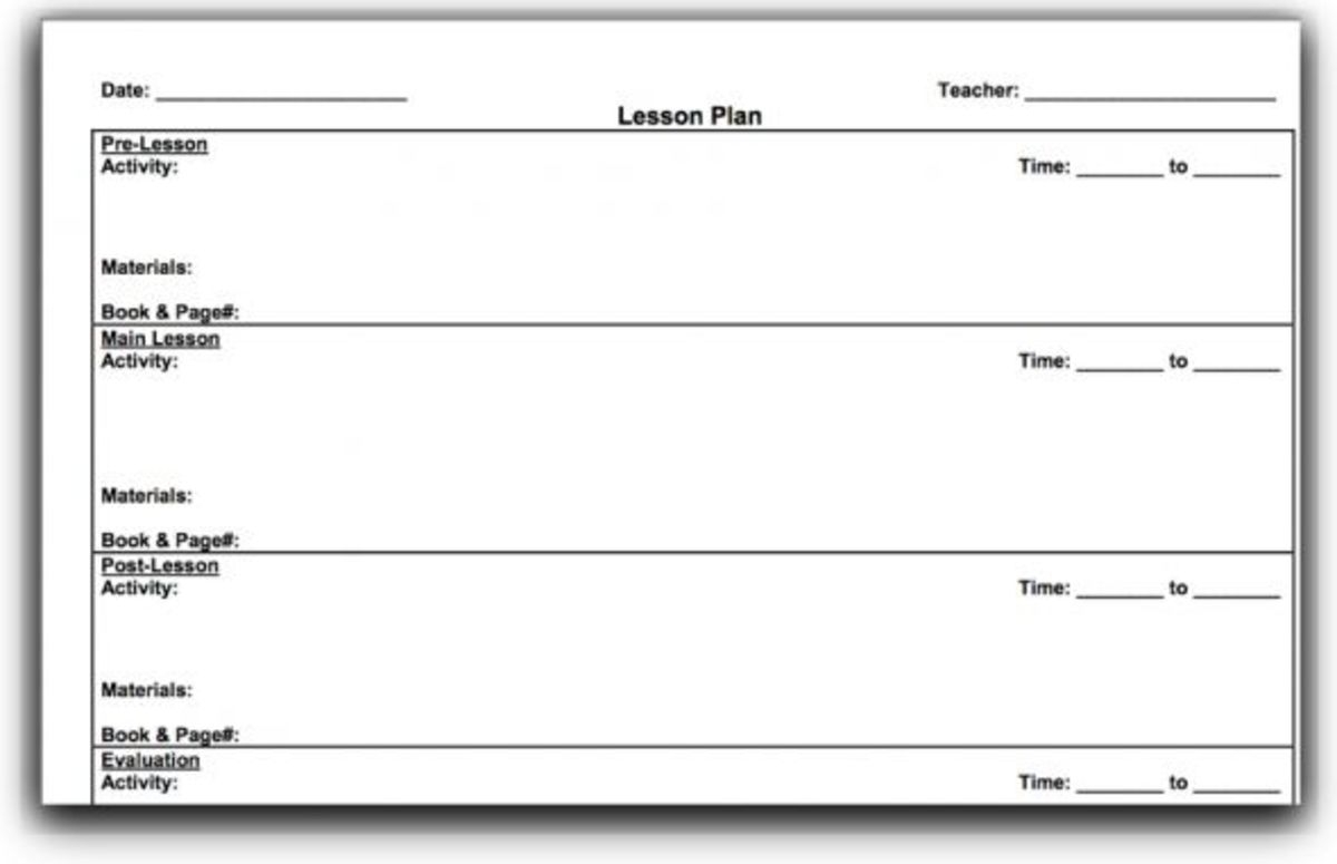 Top 10 Lesson Plan Template Forms And Websites HubPages