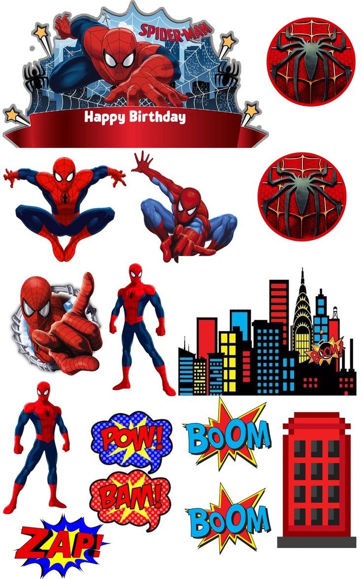 Printable Spiderman Cake Templates