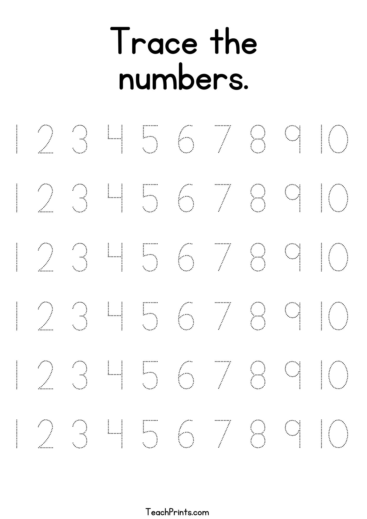 Free Printable Number Formation Worksheets