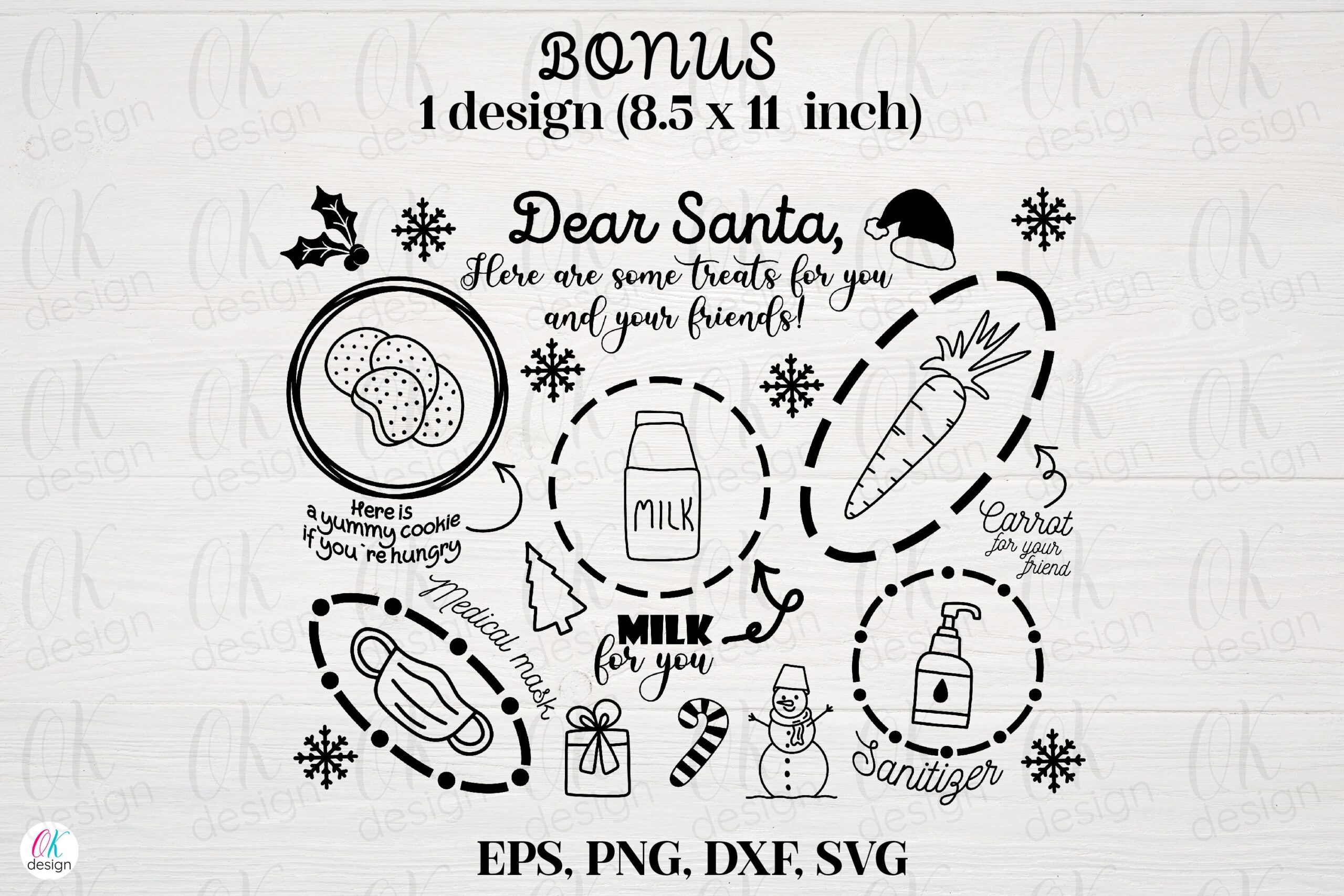 Treats For Santa Tray SVG Creator EPS PNG SVG DXF Files By Ok design TheHungryJPEG