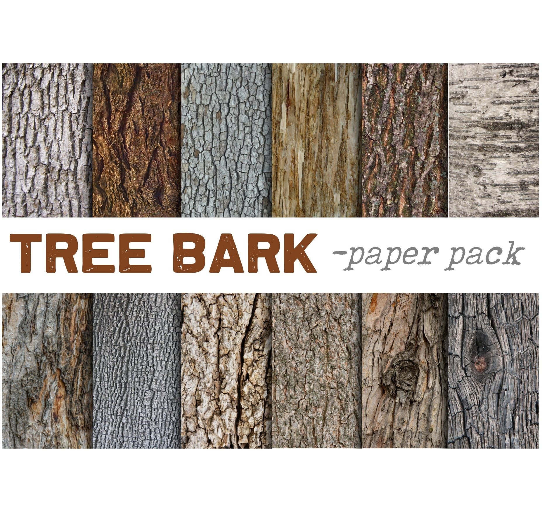 TREE BARK PAPER Digital Paper Pack Rustic Tree Bark Texture Papers instant Download Digital Printable Papers 12 12 Inch Papers Diy Etsy