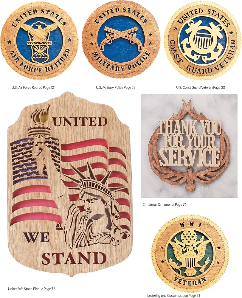 U S Military Designs For Woodworking Other Crafts Projects For Army Navy Air Force Marines Coast Guard Fox Chapel Publishing Mike Vicky Lewis 9781565238695 Amazon Books