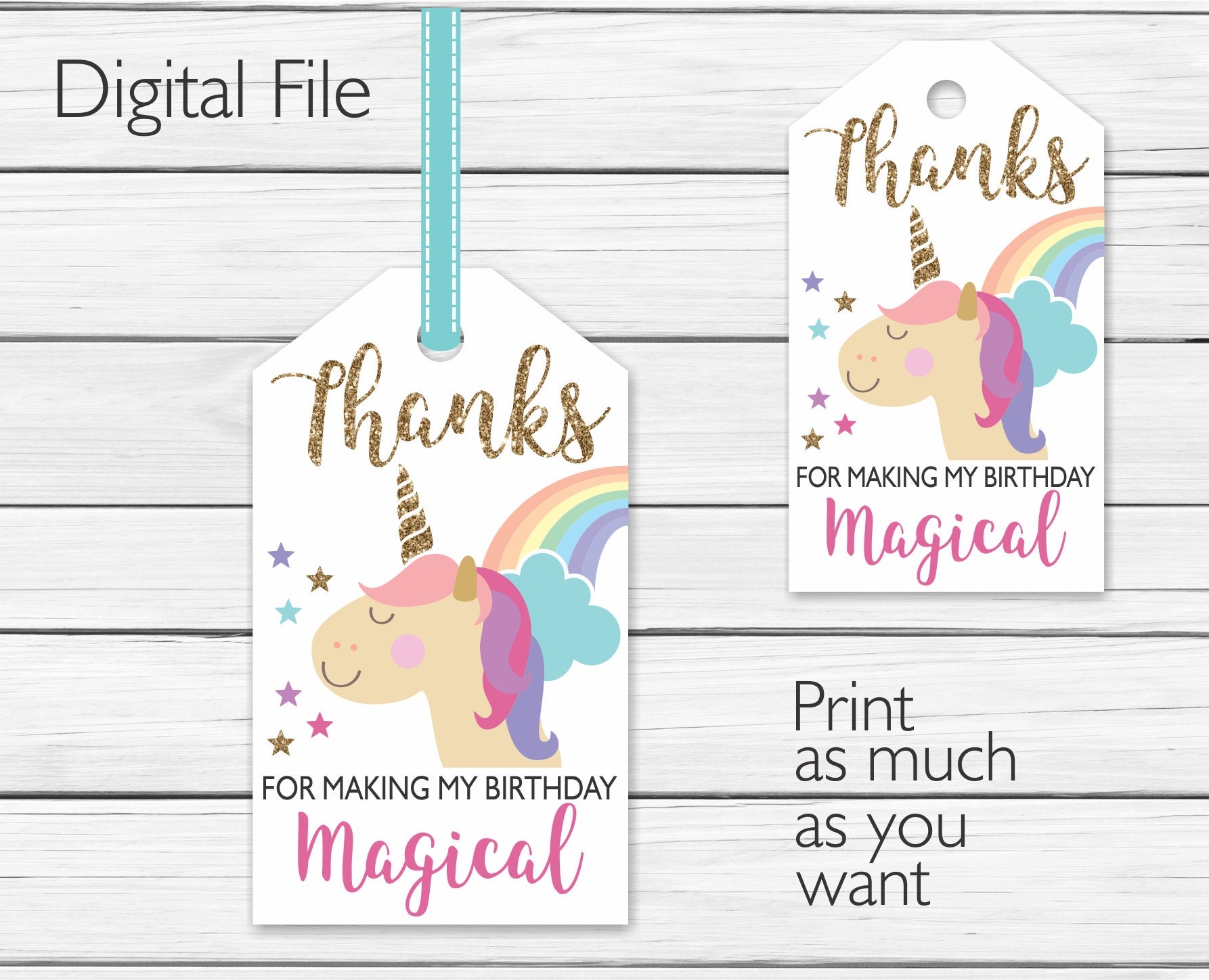 Free Printable Unicorn Gift Tags