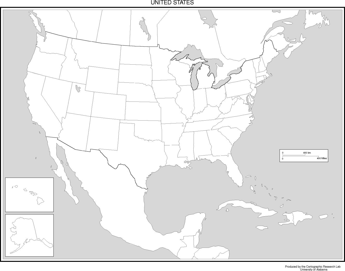 United States Outline Map Free Printable