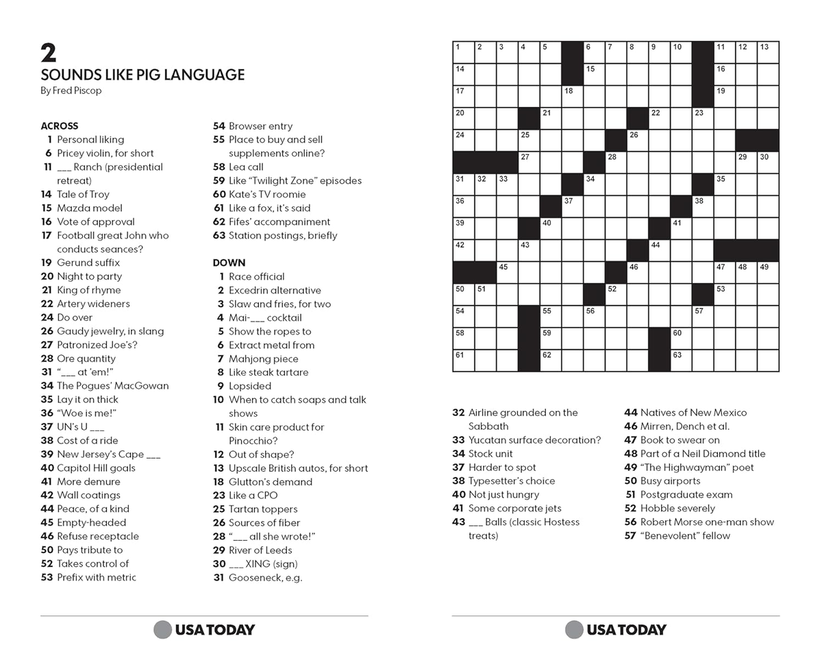 USA TODAY Crossword Super Challenge 200 Puzzles USA Today Puzzles Volume 25 EBay