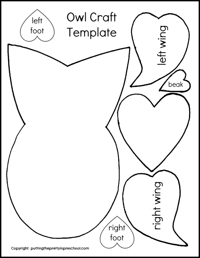 Owl Craft Template Printable