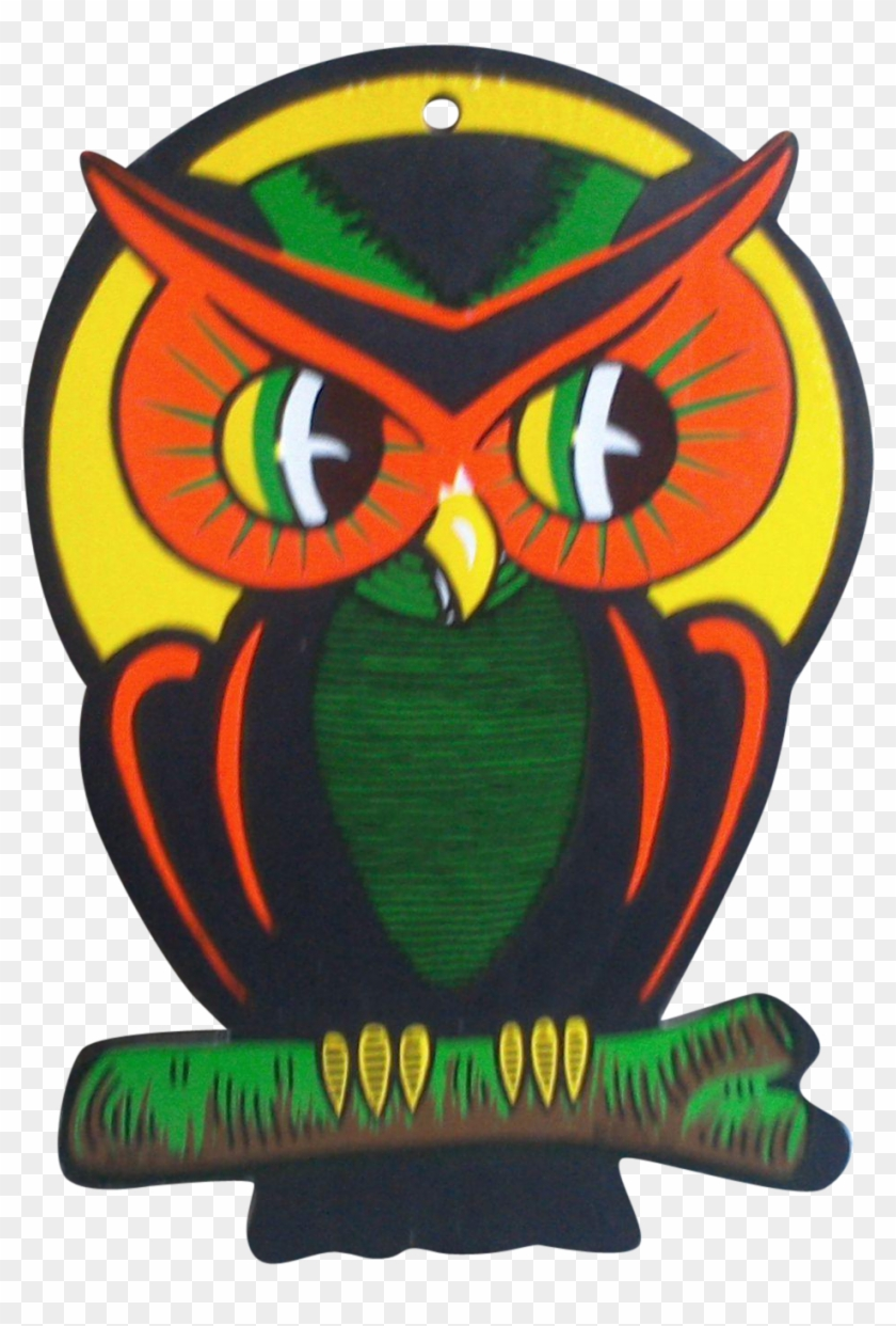 Vintage Beistle Owll Die Cut Halloween Decor Vintage Halloween Owl Free Transparent PNG Clipart Images Download