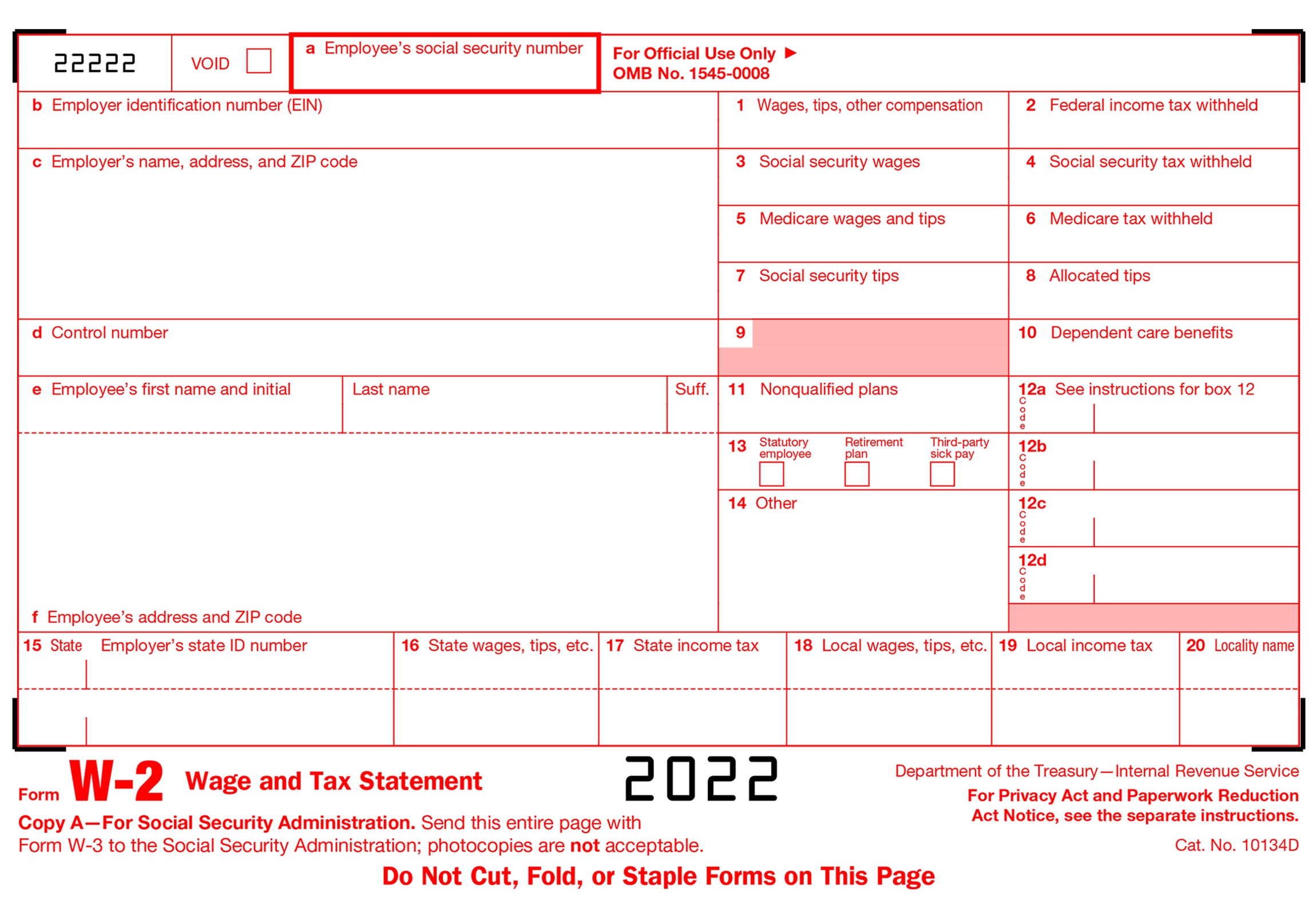 W2 Form 2022 Online Print And Download Stubcheck