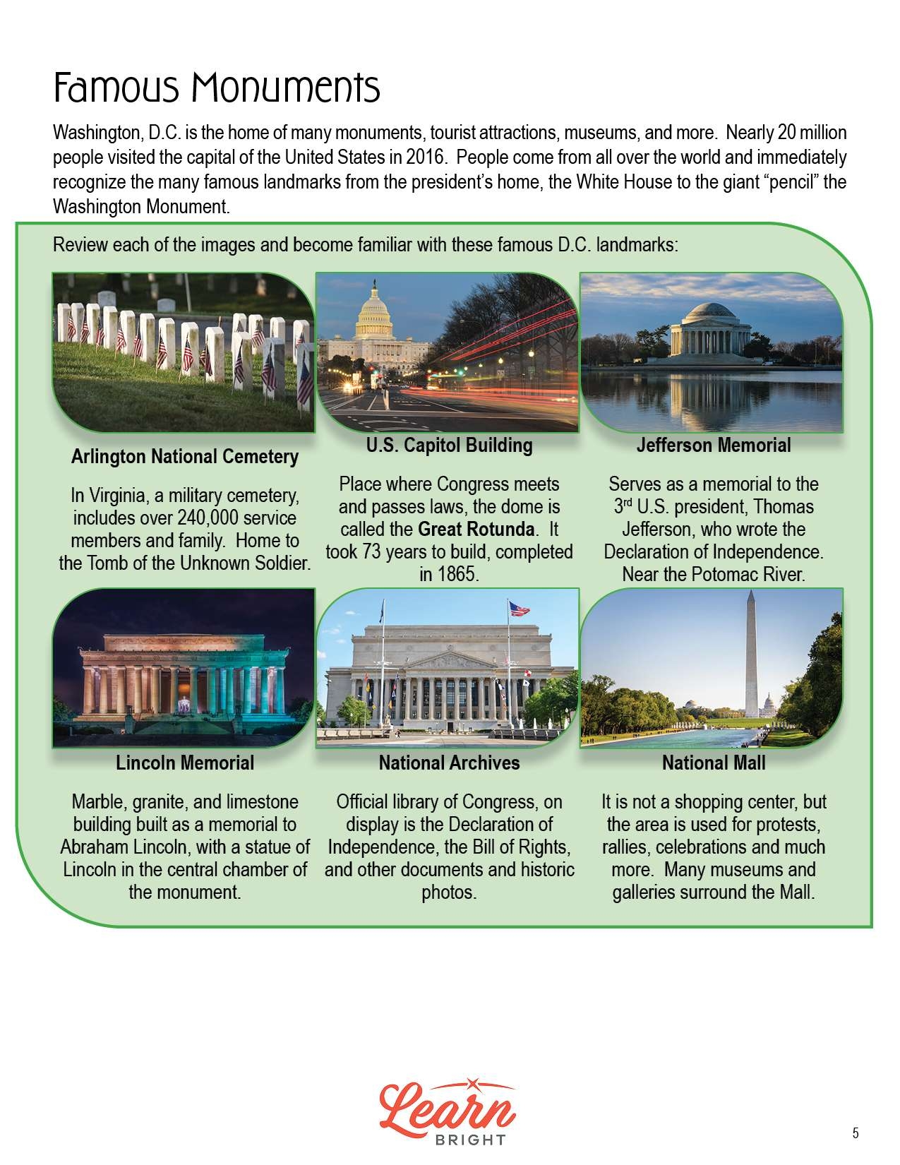 Washington D C Worksheets Library