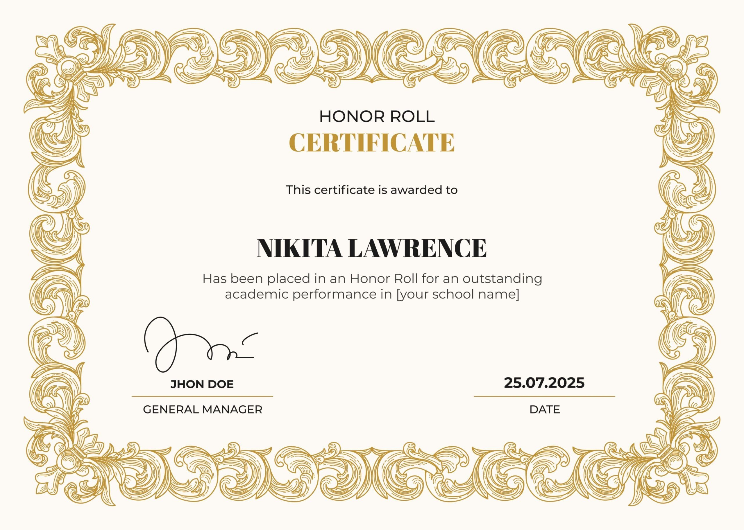 Free Printable Honorable Mention Certificates