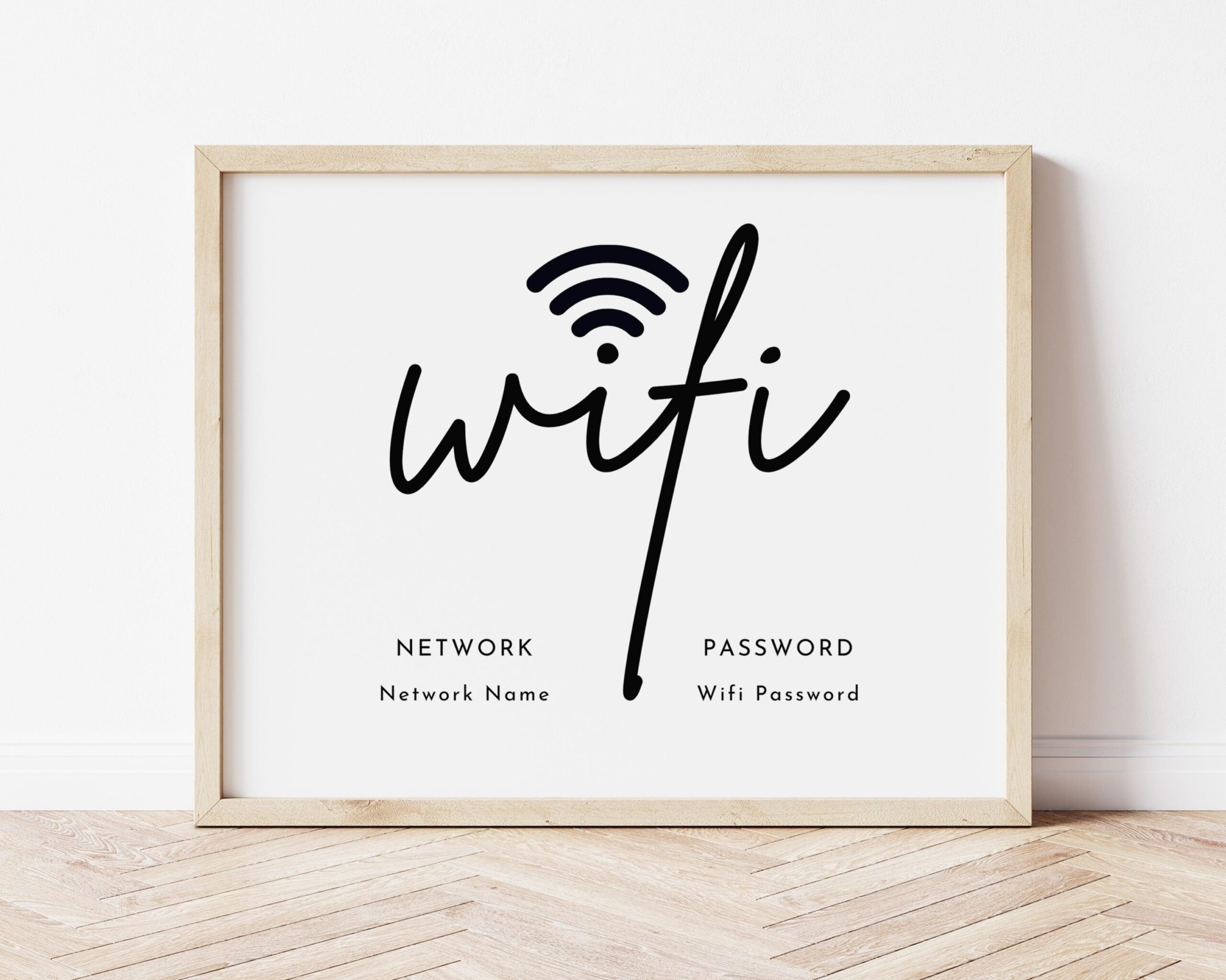 Wifi Password Sign Printable Editable Free Wifi Sign Template Small Business Sign Canva Template 3 Sizes Wifi Sign QR Code TDS 04 Etsy