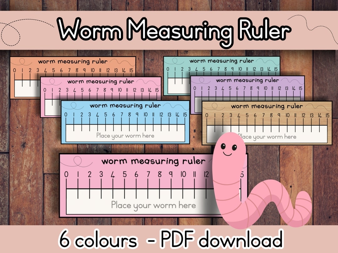 Worm Ruler Measuring Worm Farm Worm Calculator Forest School Outdoor Activity In Nature Minibeast Independent Learning For Children Etsy