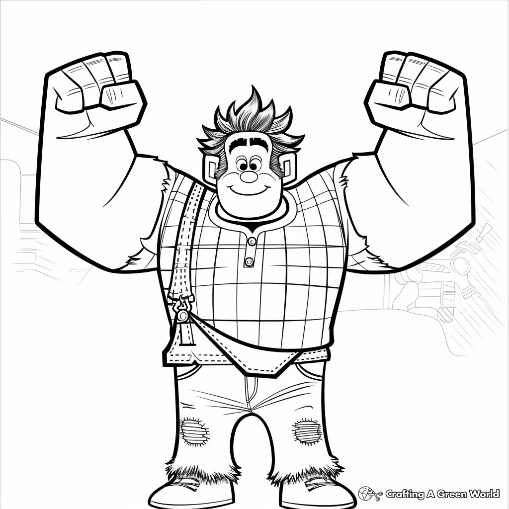 Wreck It Ralph Coloring Pages Free Printable 