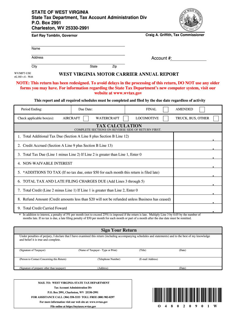 Wv Motor Carrier Annual Report Fill Online Printable Fillable Blank PdfFiller