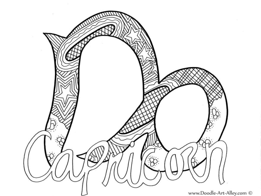 Zodiac Coloring Pages DOODLE ART ALLEY