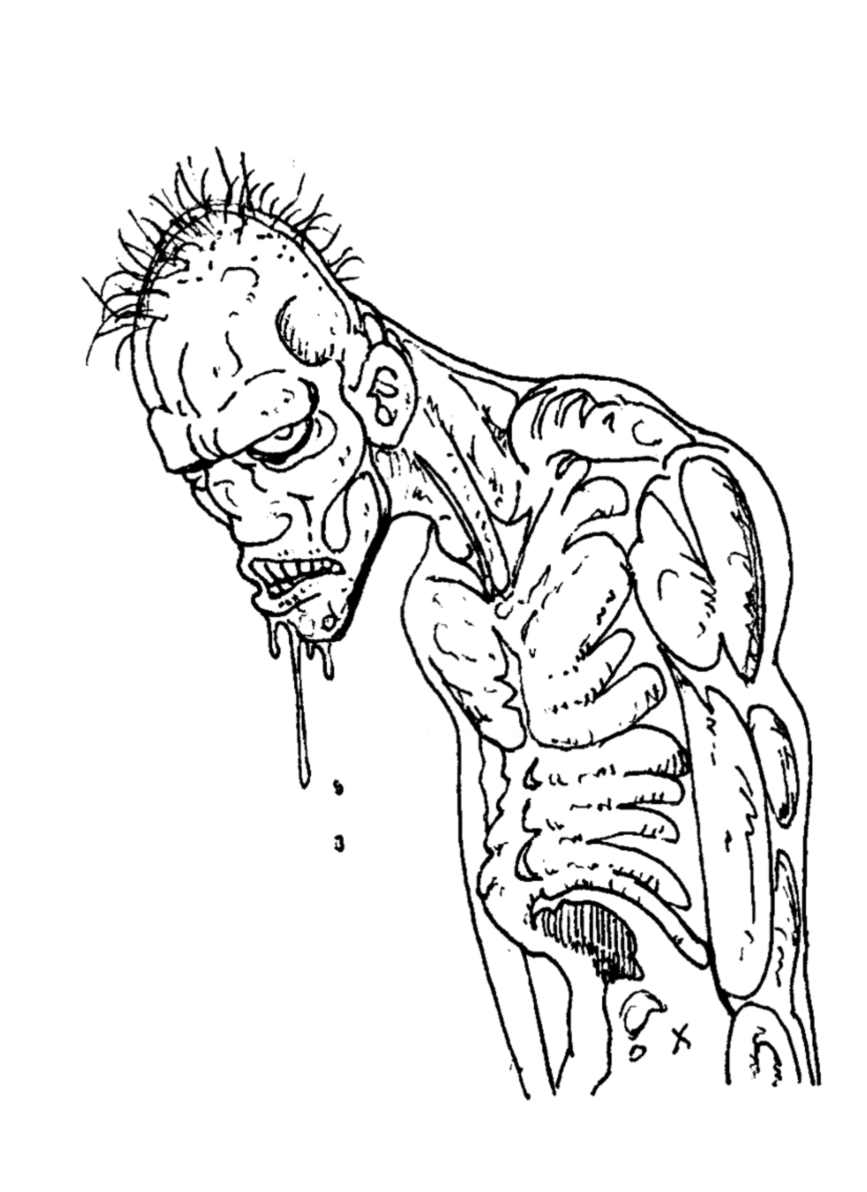 Zombie Coloring Pages Printable