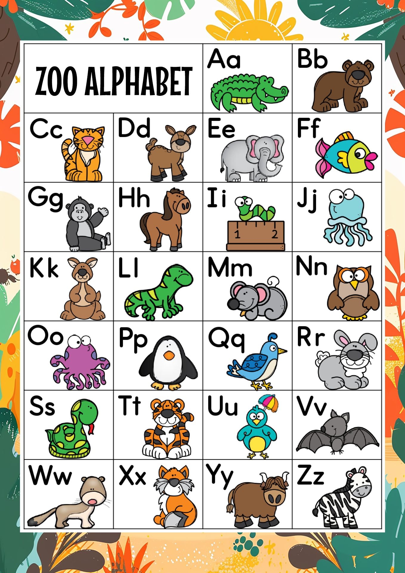 Zoo Phonics Printables Printable Story Prompts