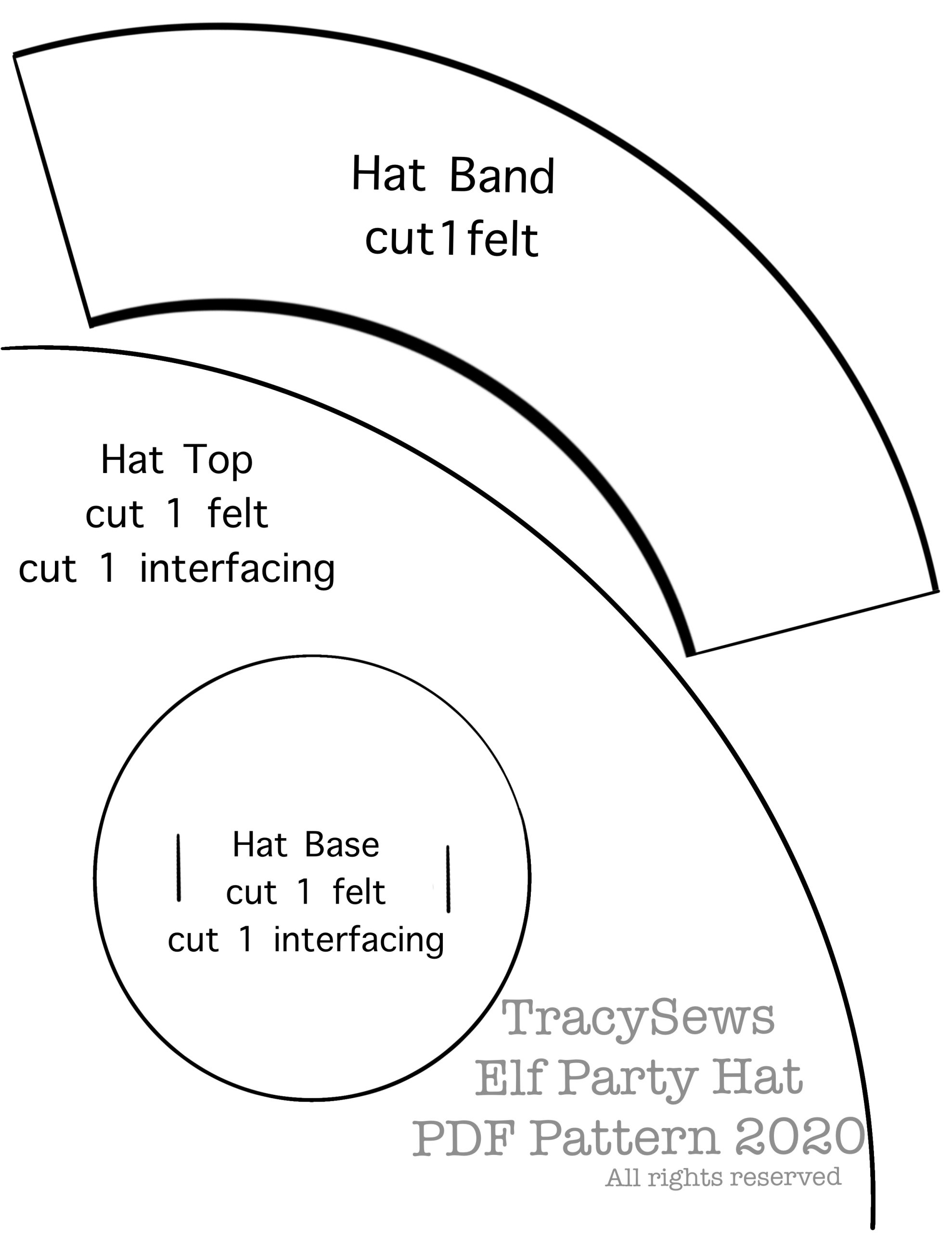 Free Elf Party Hat PDF Pattern And Instructions Tracy s Sewing Studio