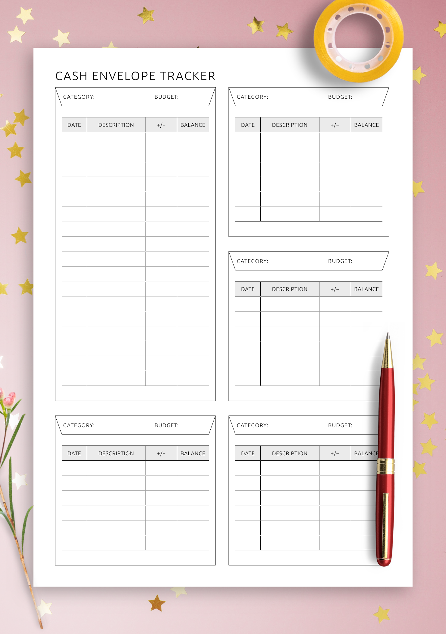 Printable Budget Envelope Templates