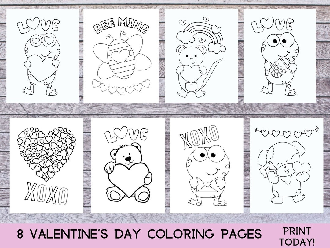 Valentines Day Printable Coloring Card
