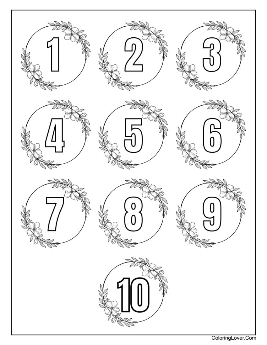 Free Number Printables For Preschool Free Number Printables For Preschool