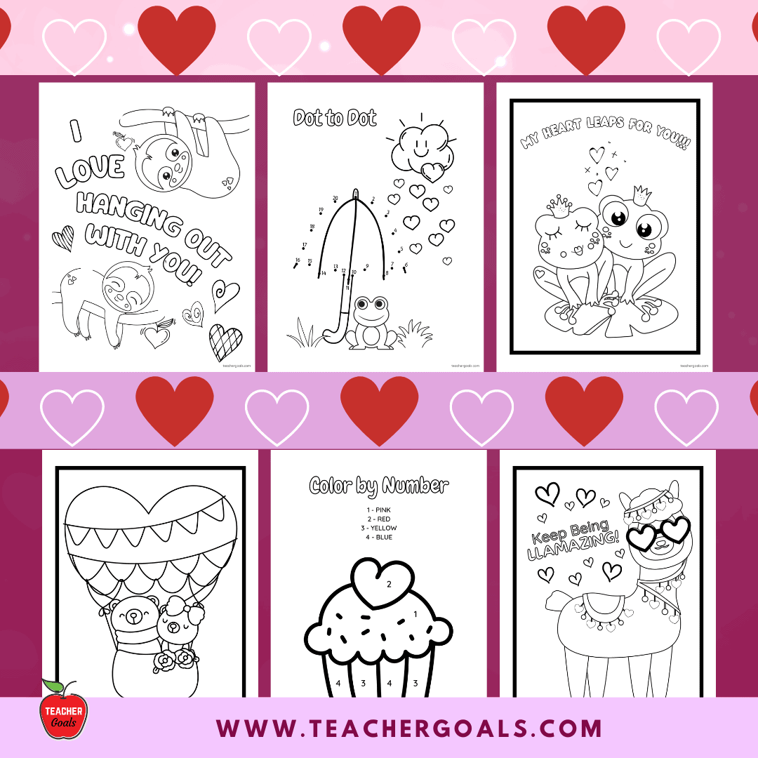 Valentine s Day Coloring Book Activity Book TeacherGoals